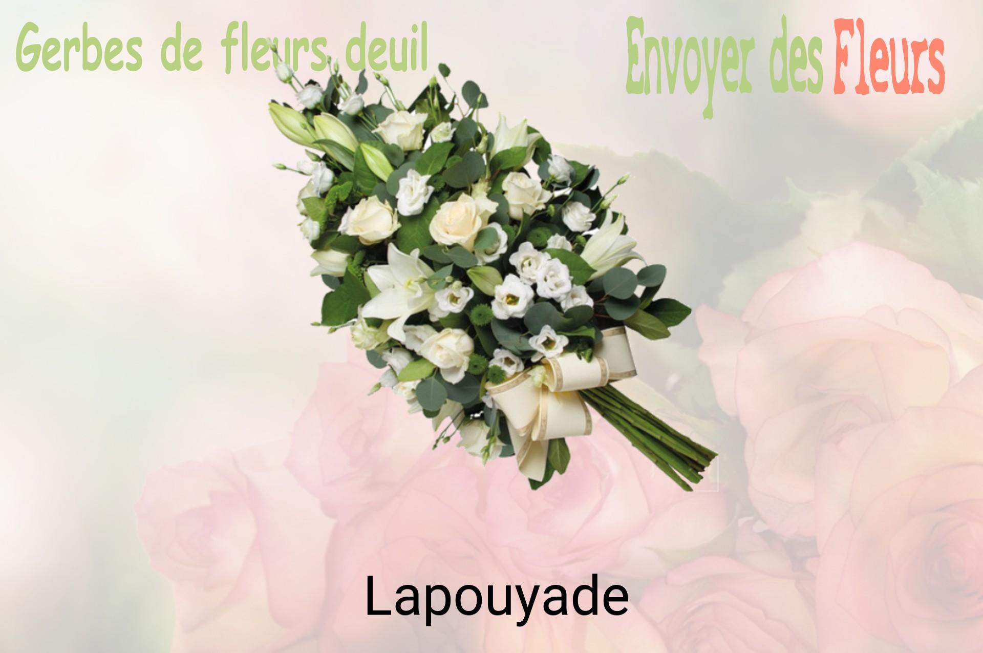 Gerbe de fleurs de deuil livrée à Lapouyade